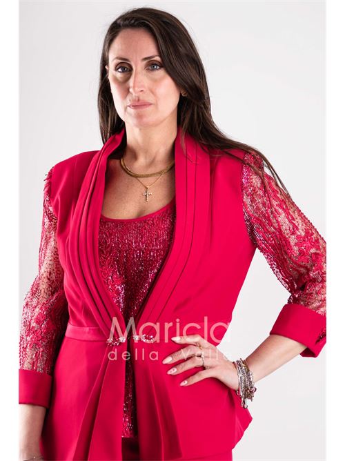 tailleur 3 pz ricamati PAOLA FORTI | PF217FUCSIA